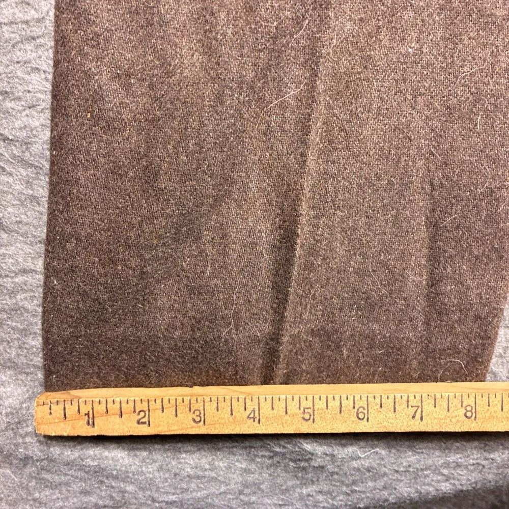 Vintage Wool Pleated Wide Leg Flowing Dress Pants Mens 34x30 Brown 70s Talon Zip